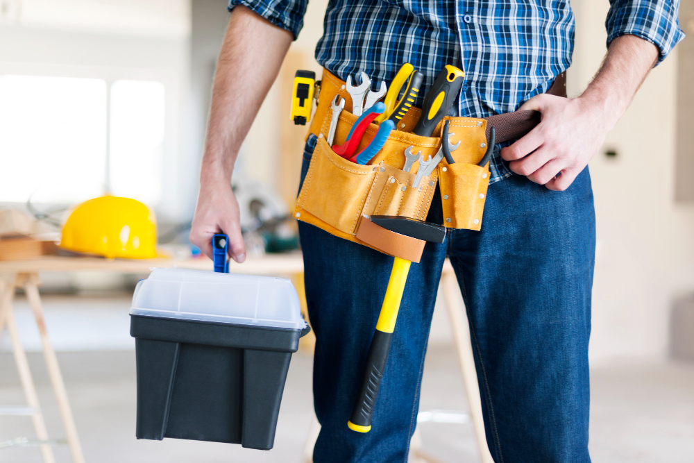 Home service technician ready to help with repairs